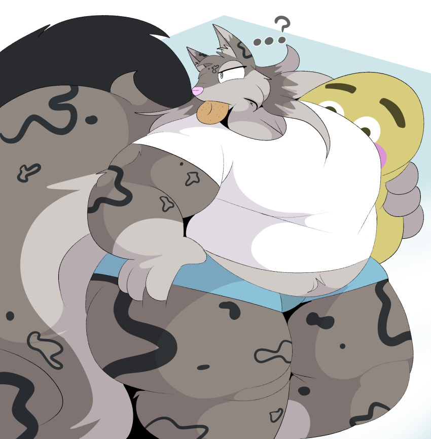 big_ass big_breasts breasts bubble_butt castdraws_(artist) chubby female furry huge_ass snow_leopard thick_thighs wide_hips