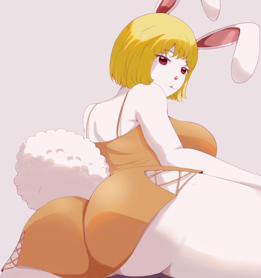 ass carrot_(one_piece) dress female female_only from_behind huge_ass huge_breasts large_ass large_breasts looking_back one_piece shishiou11 thick_thighs