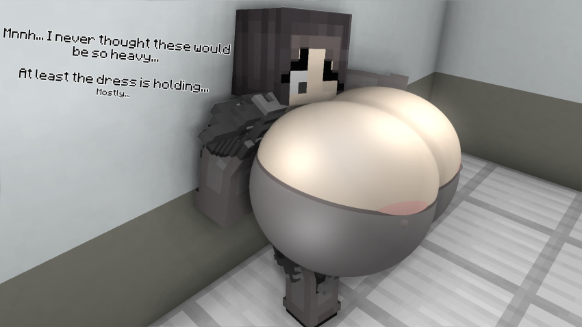 breast_expansion breasts breasts breasts_bigger_than_head breasts_bigger_than_torso cleavage enormous_breasts expansion mine-imator minecraft nipple_slip tittank tittankette(tittank)