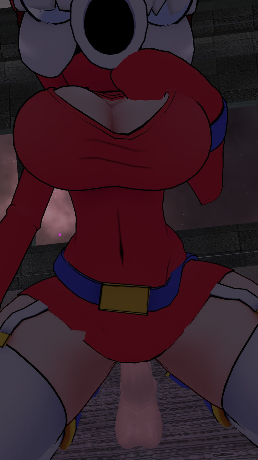 1girls 3d breast_window busty dildo dildo_in_pussy dildo_insertion garter_belt garter_straps glasses hand_on_breast legwear light-skinned_female mario_(series) riding_dildo shy_gal sweatshirts_(vrchat) thighhighs vrchat vrchat_avatar white_hair