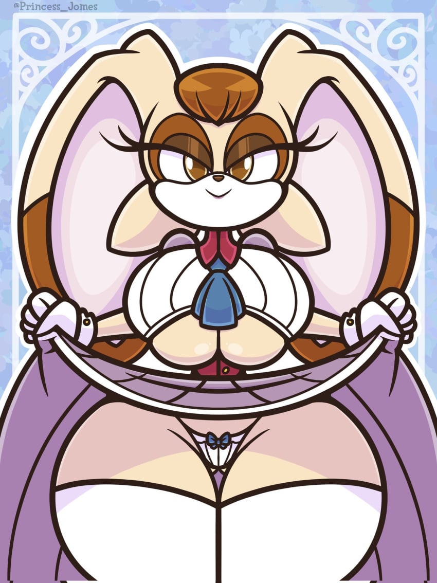 big_ass big_breasts clothed female female_only huge_ass huge_breasts no_bra princess_jomes sideass sonic_(series) underboob vanilla_the_rabbit