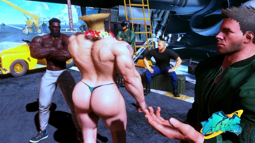 16boys 3d 3d_(artwork) 3d_model 6+boys ass ass_bigger_than_head ass_cleavage ass_focus bara big_ass big_butt bikini_bottom blonde_hair blue_eyes breedable bubble_ass bubble_butt capcom dark-skinned_male dark_skin detailed detailed_background dilf flattop flower_necklace gameplay gameplay_screenshot gaymer93 ggaymer93 guile heterosexual huge_ass huge_butt human in-game in-game_background light-skinned_male light_skin luau male male_focus male_only male_pov married married_man masculine masculine_bottom multiple_boys muscles muscular muscular_male scantily_clad shirtless_male street_fighter street_fighter_6 talking_to_another tan-skinned_male tan_skin tattoo tattooed_male thong video_games yaoi