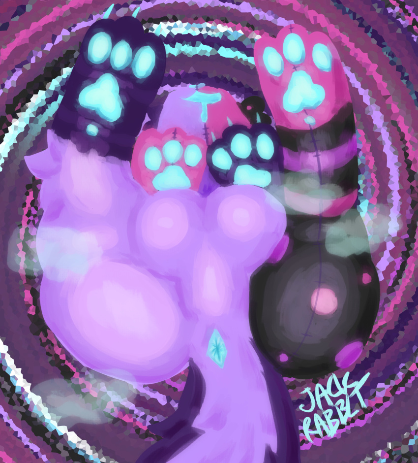 abstract_background absurd_res animate_inanimate anus balls bodily_fluids claws claws_out digital_media_(artwork) digital_painting_(artwork) domestic_cat drooling feet felid feline felis feral foot_focus genitals glistening glistening_anus glistening_balls glistening_genitalia glistening_pawpads hi_res hybrid hypnosis hypnotizing_viewer jackrabbit_(artist) living_plushie low-angle_view male mammal pawpads perineum plushie presenting presenting_anus presenting_balls presenting_pawpads saliva sentient_object shaded signature sitting solo spiral spiral_background stitch_(sewing) undead zombie