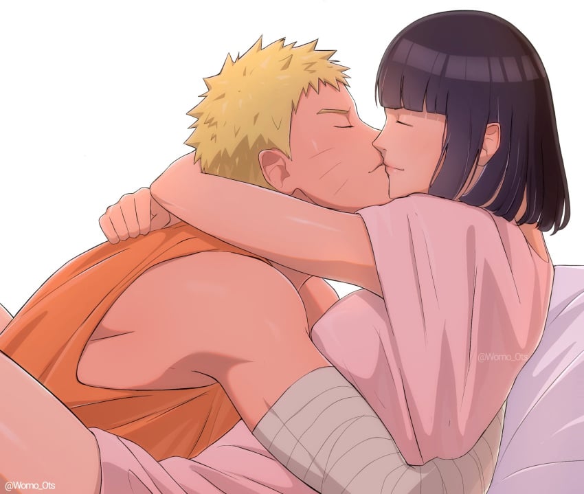 1boy 1boy1girl 1girls boruto:_naruto_next_generations canon_couple clothed couple husband_and_wife hyuuga_hinata kissing married_couple naruto naruto_(series) romantic romantic_couple uzumaki_naruto wholesome womo_ots