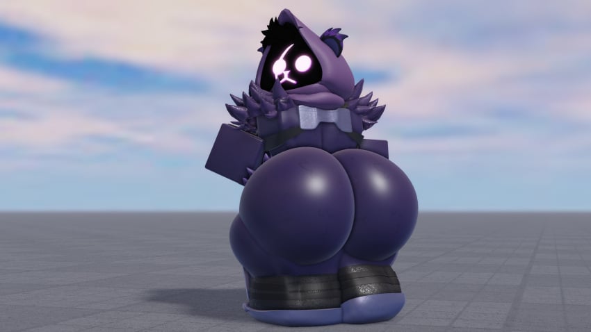 1girls 3d ass_bigger_than_breasts baseplate big_ass caffinatedbuns epic_games fortnite fortnite:_battle_royale hoodie looking_back raven_team_leader roblox robloxian solo tagme