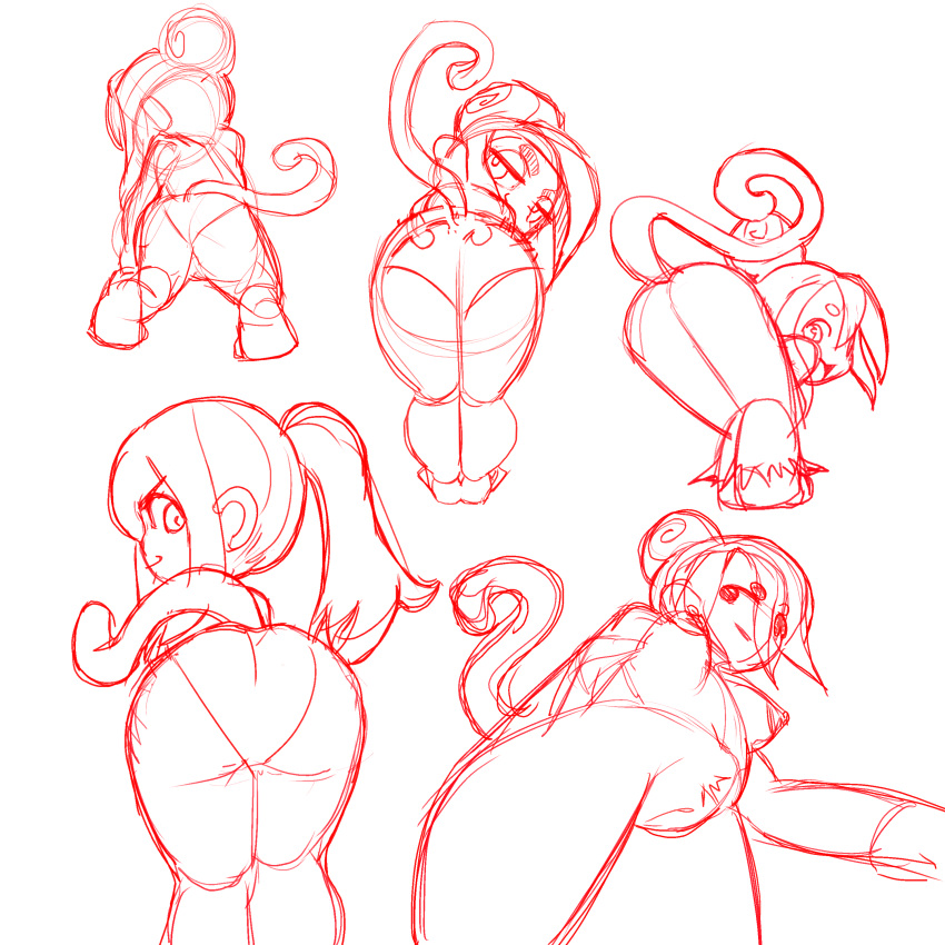 absurd_res anthro ass bloons_tower_defense clothing female genitals hair haplorhine hi_res mammal monkey monkey_girl monkey_tail monkibonk presenting presenting_hindquarters primate pussy sauda tail underwear