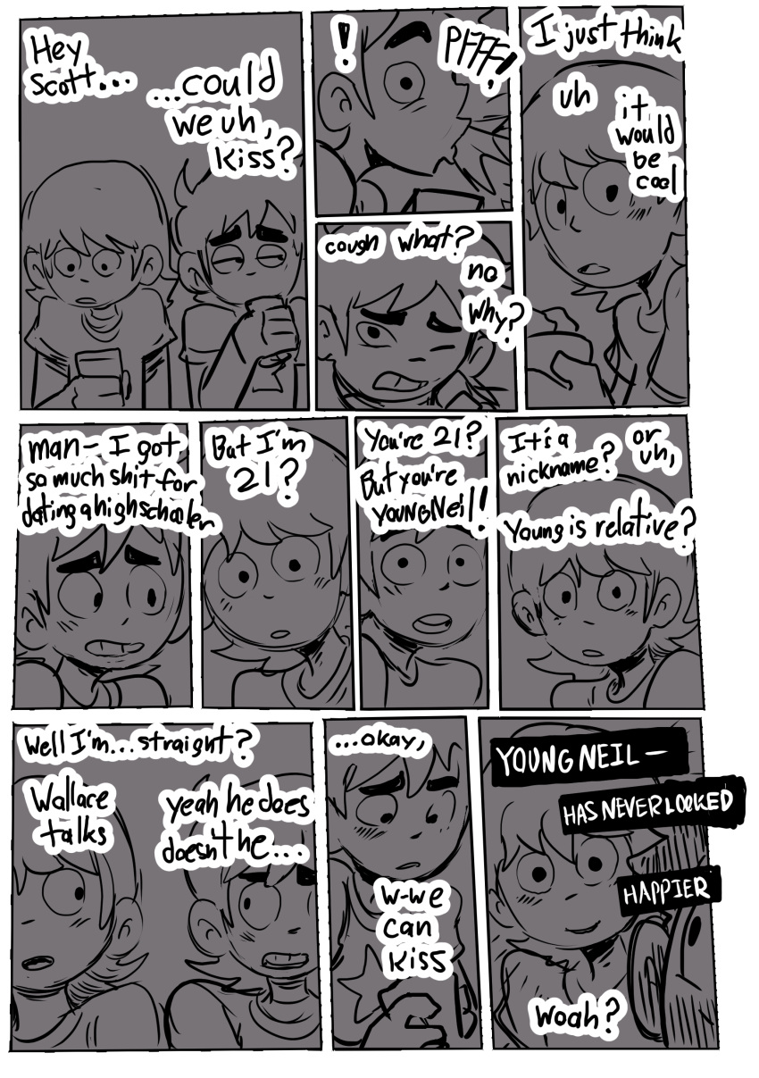 2boys comic comic_page english_text gay male male_only monochrome neil_nordegraf scott_pilgrim scott_w_pilgrim tagme text tez_(artist) yaoi