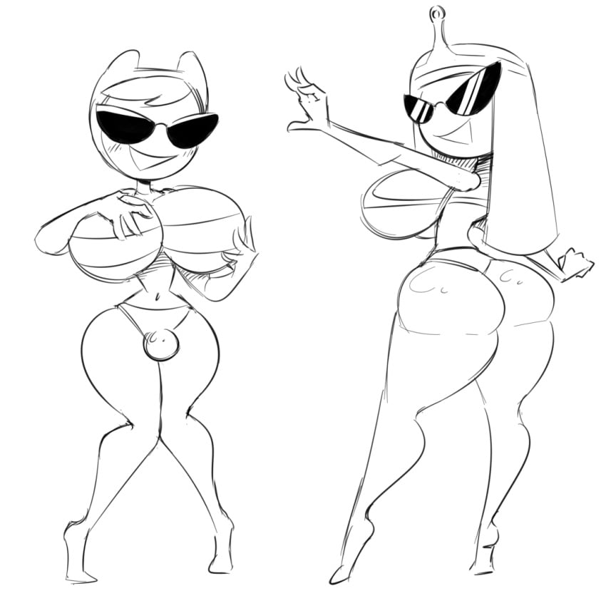 adventure_time bulge disney dollification dunnhierdraws finn_the_human genderswap genderswap_(mtf) high_heels huge_ass huge_breasts knick_knack panties permanent_smile pixar princess_bubblegum rule_63 sketch smile sunglasses sunnification thick_thighs thin_waist wide_hips