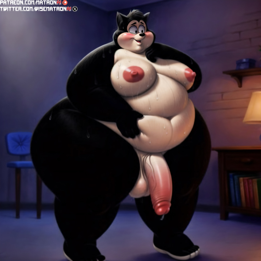 4k ai_generated anthro balls belly belly_button bhm big_ass big_belly big_butt big_moobs big_pecs busty_boy cat_humanoid disney fat fat_ass fat_butt feline highres huge_moobs huge_pecs large_ass large_penis male male_only male_with_breasts massive_ass massive_thighs matronai_(artist) moobs naked navel nude nude_male obese obese_anthro obese_male overweight overweight_male patreon patreon_username pecs penis pinup pj_(goof_troop) solo solo_focus solo_male stable_diffusion sweat sweating thick thick_thighs twitter_username wide_hips