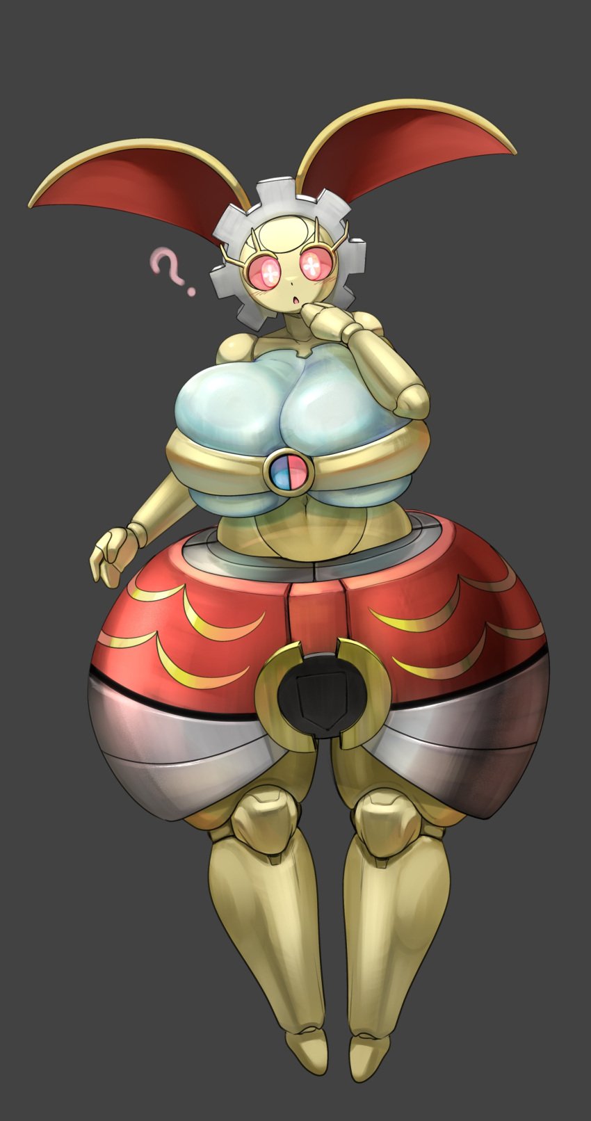 135:256 2023 ass_bigger_than_head big_ass big_breasts boob_window clothed female female_only gipehtyboon huge_ass huge_breasts hyper_ass magearna mechanical mythical_pokemon nintendo no_bra original_color_magearna pink_eyes pokémon_(species) pokemon pokemon_(species) question_mark robot robot_girl simple_background underboob yboon