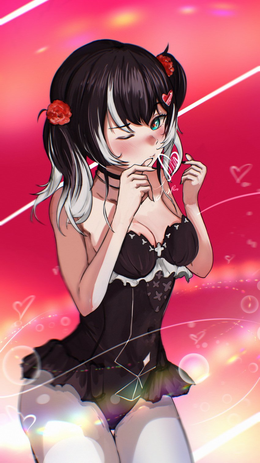 babydoll black_hair kuroamyvt short_hair virtual_youtuber