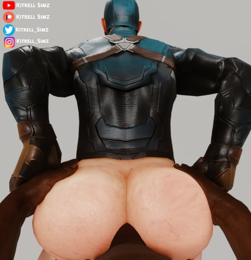 2boys 3d 3d_model anal anal_insertion anal_sex big_penis blacked_male bottomless bottomless_male bubble_ass bubble_butt captain_america captain_america_(series) dark-skinned_male dark_skin dominant_pov from_behind from_behind_position from_the_back fucked_from_behind gay gay_anal gay_domination gay_male gay_sex hands_on_ass hands_on_hips hero holding_hands interracial juicy_butt kitrell_simz male male/male male_focus male_only male_penetrated male_penetrating male_penetrating_male male_pov marvel marvel_cinematic_universe marvel_comics melanin plump_ass pov_male steve_rogers submissive_hero superhero superhero_costume supporting_hands unknown_character unknown_male yaoi