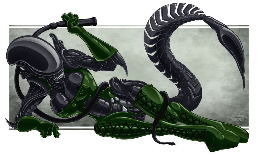 alien boots breasts fangs female_xenomorph latex notorious84 tail vagina whip xenomorph