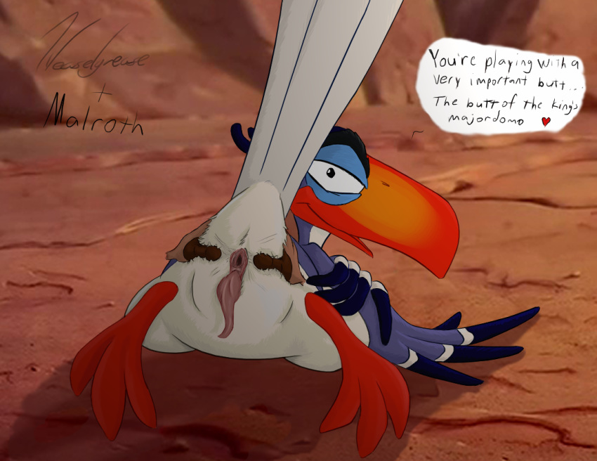 ass_grab avian bird disney feral hornbill male_only malroth meerkat the_lion_king timon weaselgrease zazu