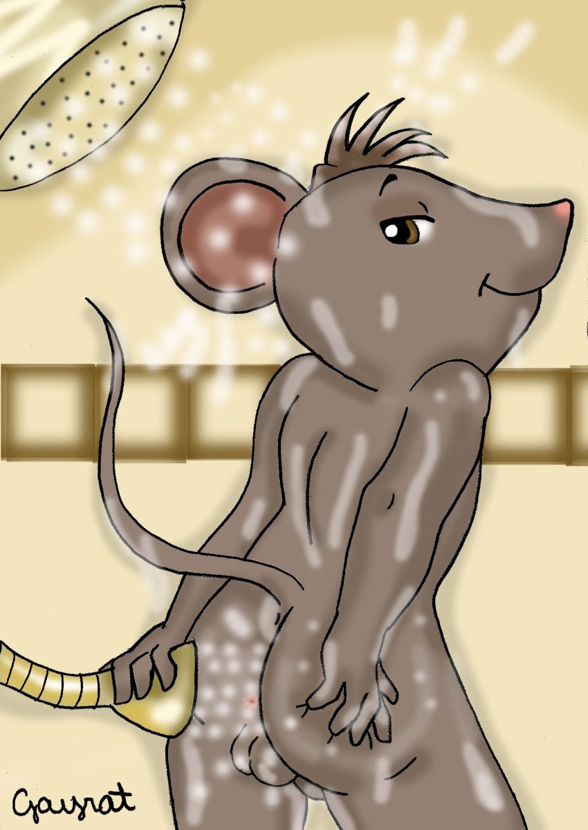 a.z. angelina_ballerina anthro gay_rat shower tagme