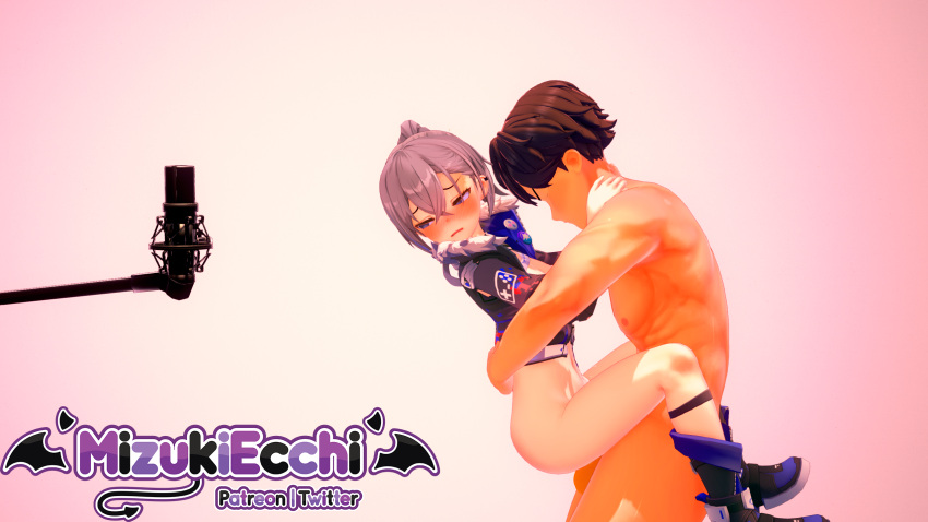 3d 3d_model ahe_gao ahegao_face big_penis breasts female_penetrated honkai:_star_rail mizukiecchi nude nude_female penis sex silver_eyes silver_hair silver_wolf_(honkai:_star_rail) vaginal_insertion vaginal_penetration vaginal_sex