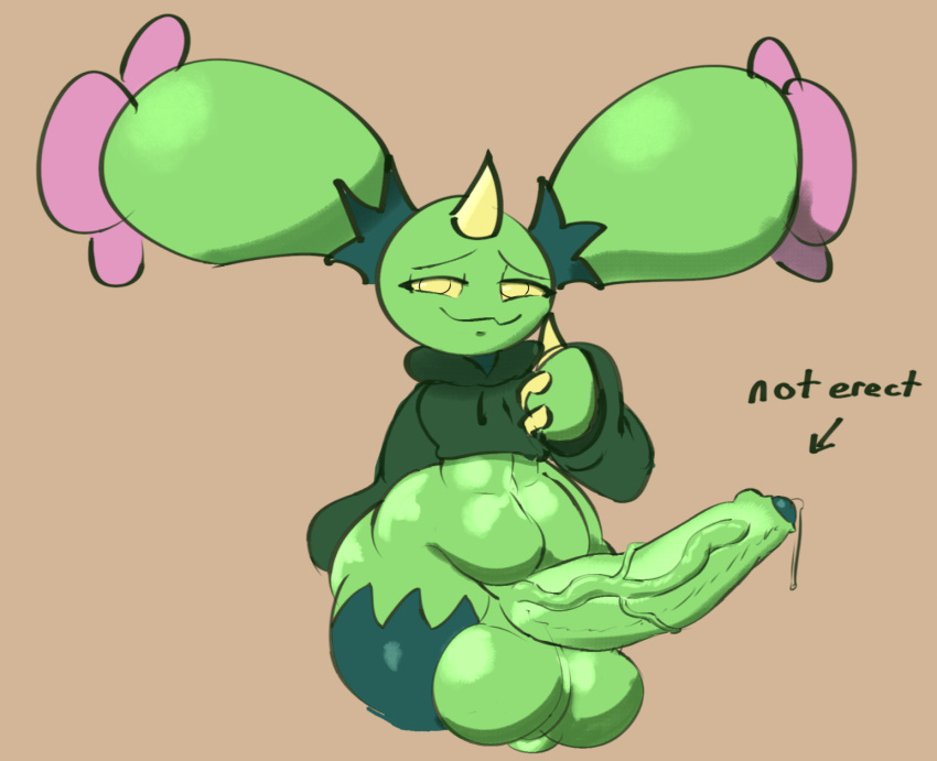 hoodie huge_cock jojojiva male maractus no_humans oc original_character plant pokemon pokemon_(species) shortstack small_but_hung smug solo tagme