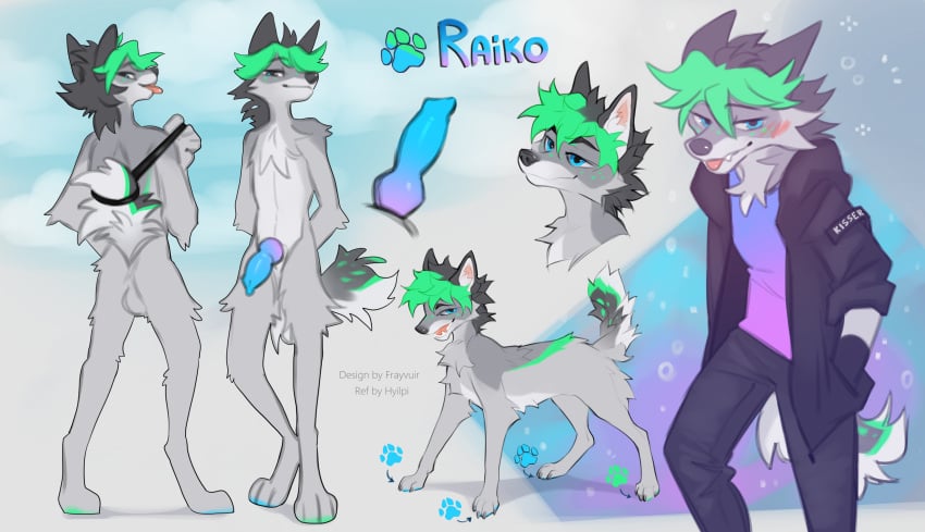 absurd_res anthro canid canine canis feral frayvuir hi_res hybrid hyilpi jackal male mammal raiko raiko_bean raikobean wolf