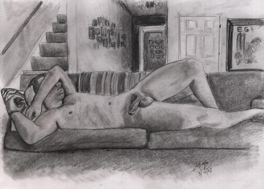 bed_buddy birthday_suit cock cock_out dick drawing gay gay_male hand_drawn handdrawn handdrawn_art homocalamus naked naked_male nude nude_male pencil pencil_(artwork) pencil_sketch self_upload sketches_by_adab