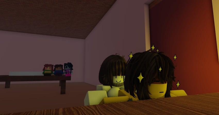 3d anoddtoaster artist_request big_ass big_breasts chara frisk futa_on_female pale_skin roblox roblox_studio robloxian self_upload undertale yellow_skin