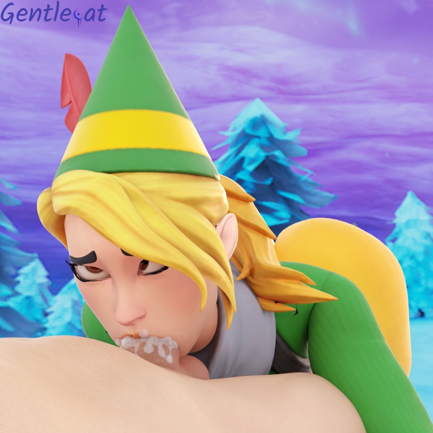 blowjob cum cum_in_mouth female fortnite gentlecat snowbell_(fortnite) tagme