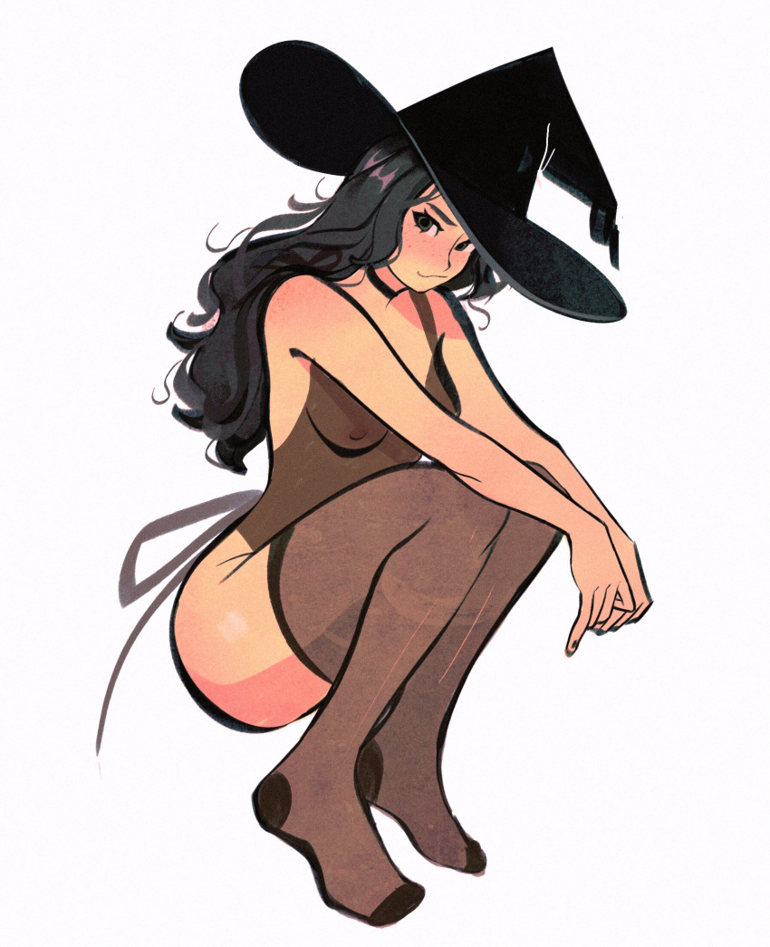 breasts color female hexia_(miaormoa) miaormoa(artist) original thighhighs witch_hat