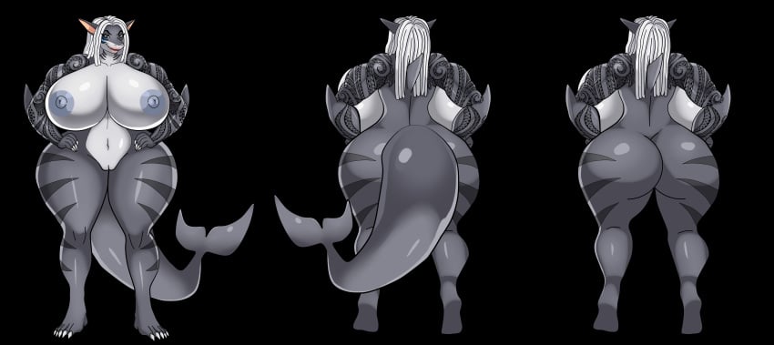 athro furry huge_breasts monster monster_girl shark shark_girl