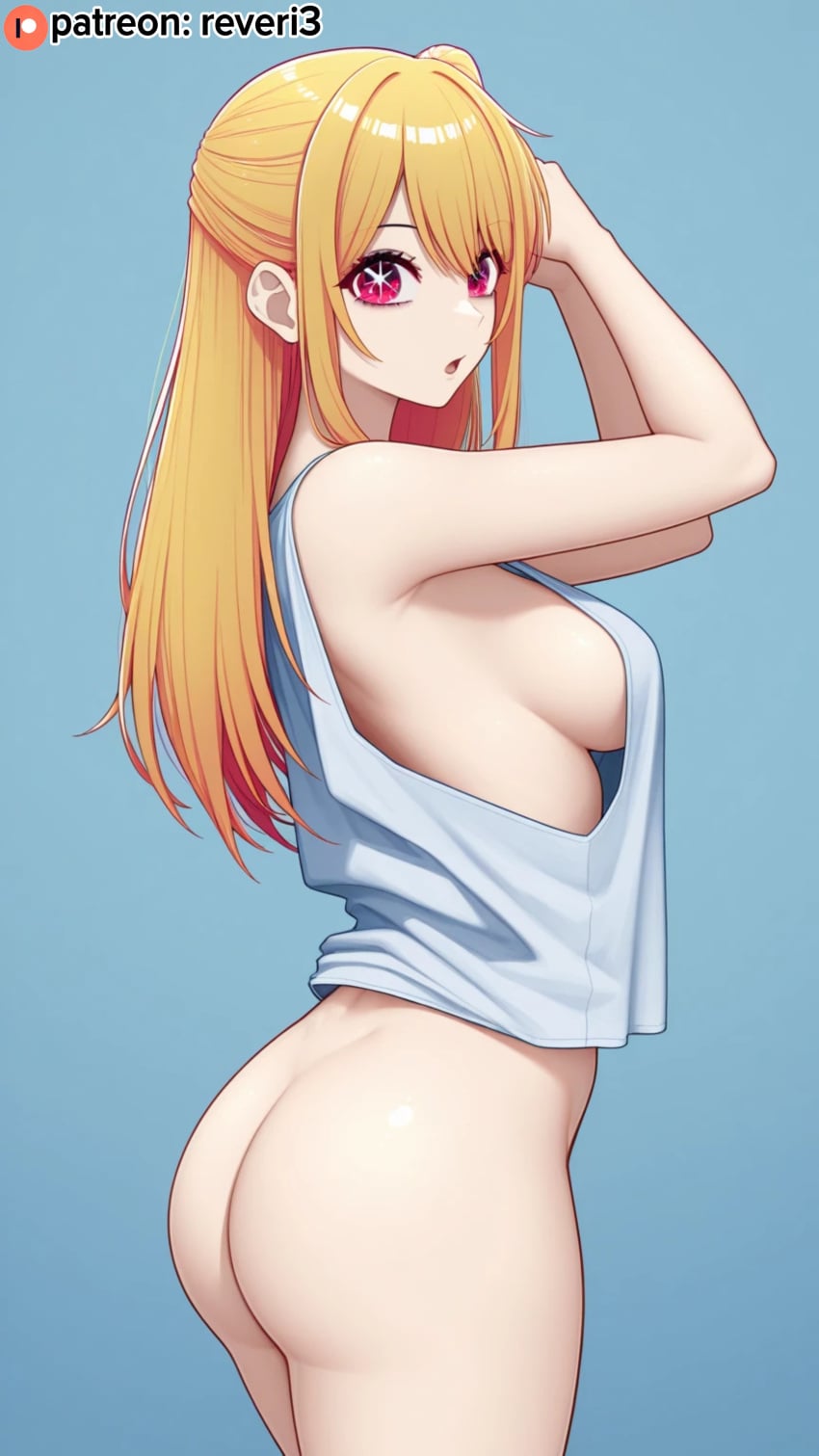 1female 1girl 1girls 1woman ai ai_art ai_generated armpit armpit_crease armpit_fetish armpits armpits_fetish artificial_intelligence ass back bangs big_ass big_booty black_eyes blonde_hair boobs booty braless breasts female hips hoshino_ruby long_hair long_sidelocks looking_at_viewer medium_breasts no_bra oshi_no_ko patreon red_eyes reveri3 sideboob sidelocks solo solo_female solo_girl solo_woman standing stomach tank_top thighs tits titties waist white_eyes yellow_hair