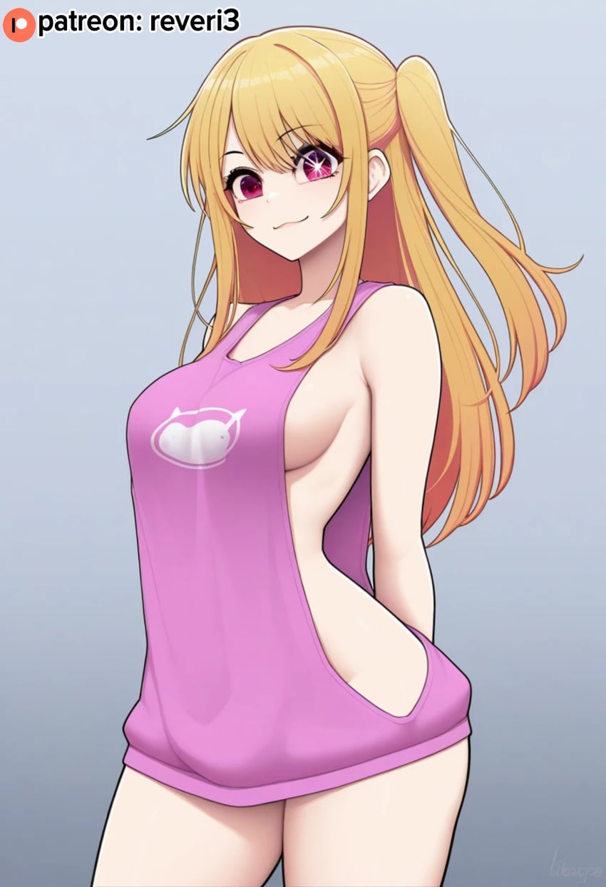 1female 1girl 1girls 1woman ai ai_art ai_generated armpit armpit_crease armpit_fetish armpits armpits_fetish artificial_intelligence bangs blonde_hair boobs braless breasts female hips hoshino_ruby long_hair long_sidelocks looking_at_viewer no_bra no_panties no_pants oshi_no_ko patreon red_eyes reveri3 sidelocks solo solo_female solo_girl solo_woman standing thighs tits titties waist white_eyes yellow_hair