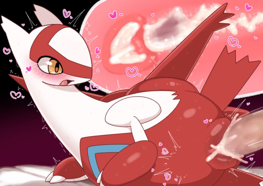 blush bodily_fluids cum cum_inside duo erection female feral generation_3_pokemon genital_fluids genitals human interspecies kalanchoe latias legendary_pokemon male male/female male_penetrating mammal nintendo nude penetration penis pokemon pokemon_(species) pokephilia sex vaginal_penetration vulva