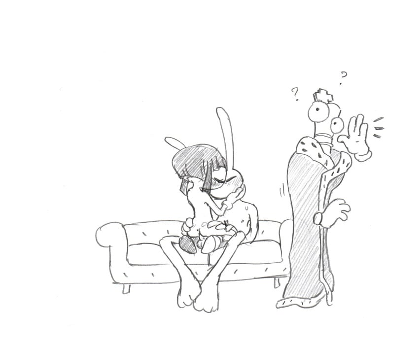 blush calling closed_eyes clothed clothing female furniture glitch_productions group hi_res holding_head humanoid ignoring jax_(tadc) kinger_(tadc) kiss_on_lips male male/female oblivious on_lap on_sofa partially_clothed penetration penile penile_penetration penis_in_vagina pomni_(tadc) public public_sex question_mark sex sitting sitting_on_lap sitting_on_sofa size_difference skutchi sofa sofa_sex the_amazing_digital_circus trio vaginal_penetration