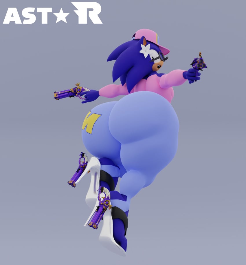 3d 3d_(artwork) abstract_background bayonetta bayonetta_(series) bayonetta_3 big_ass big_ass_(male) big_butt big_butt_(male) blender blender_(software) feet flower flower_in_hair gay glasses glasses_on_face gun guns high_heels huge_ass huge_ass_(male) huge_butt huge_butt_(male) hyper_ass hyper_butt male male_only sonic_(series) sonic_the_hedgehog sonic_the_hedgehog_(series) sparkliiastor stirrup_clothing stirrup_leggings stirrup_legwear watermark yaoi