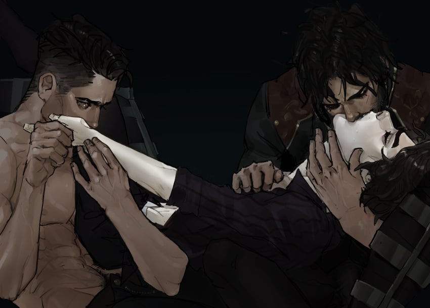 2boys 2d 2d_(artwork) 3boys abs arcane arcane_jayce arcane_viktor arched_back arms back_brace beard beard_stubble before_sex bigger_male black_hair brown_hair carrying_another carrying_partner carrying_position closed_eyes clothed_sex color colored couple couple_(romantic) couple_love daddy daddy_and_twink dark-skinned_male dark-skinned_male/light-skinned_male dark_hair dark_skin digital_media_(artwork) full_color fully_clothed gay gay_male hand_on_neck hands hands_on_neck holding holding_down holding_face holding_up hugging jayce jayce_talis jaycest jayvik jealous jealousy kissing latino latino_male league_of_legends light-skinned_male light_skin love loving_it loving_sex making_out male male/male male_focus male_only moaning moaning_in_pleasure muscular muscular_male no_penetration no_sex open_mouth pale-skinned_male pale_skin partially_clothed praise pre_sex romantic romantic_couple romantic_sex sex shirtless size_difference skinny_male small_ass small_butt smaller_male staring strong strong_man tan_body tan_skin teasing threesome tongue_fucking twink viktor_(league_of_legends) yaoi