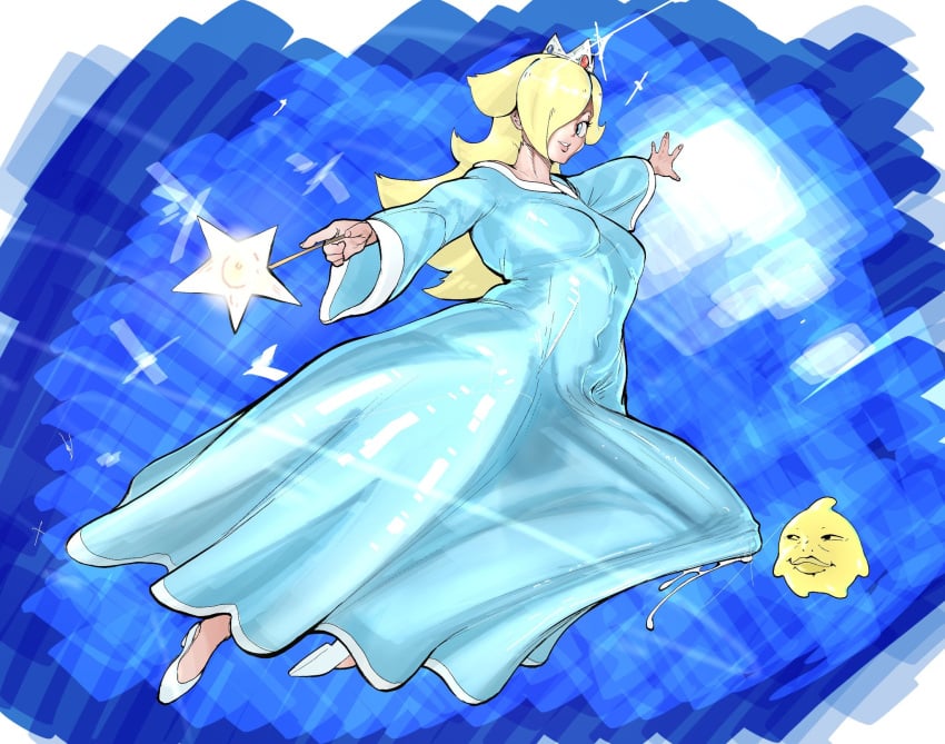 1futa 2026 2d blonde blonde_hair blue_eyes bulge clothed clothing cock crown cum dick dress erect_penis erection erection_under_clothes fully_clothed futa futanari genital_fluids genitals hair huge_cock intersex light-skinned_futa light_skin long_hair luma mario_(series) nintendo penis princess princess_rosalina rosalina_bulge_(meme) super_mario_galaxy tenting yonstar_studios