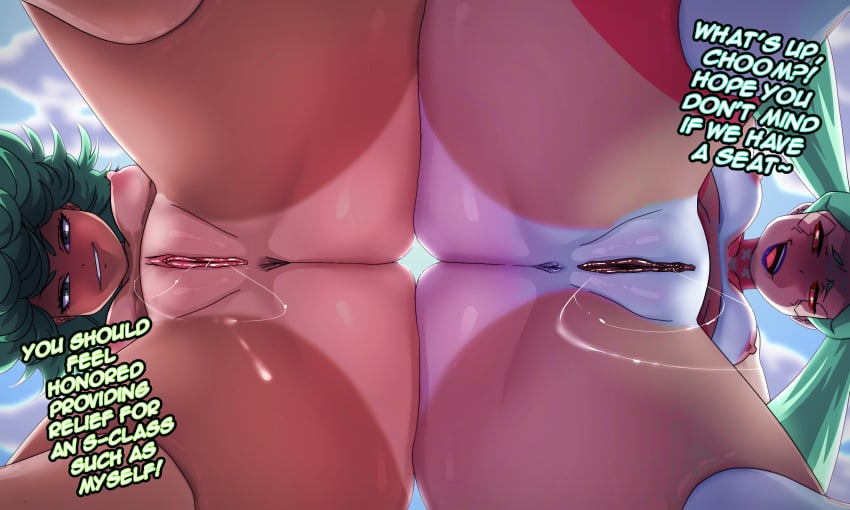 cyberpunk:_edgerunners facesitting meteorreb0rn nude nude_female one-punch_man pov rebecca_(edgerunners) tan tanline tanned tatsumaki_(one-punch_man) tattoo tattooed_female tattoos