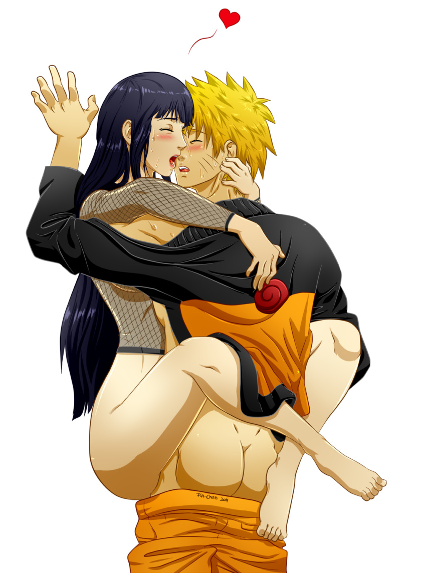 barefoot blonde_hair blue_hair feet female human hyuuga_hinata long_hair male naruto naruto_shippuden ninja pia-sama sex short_hair straight uzumaki_naruto vaginal_penetration