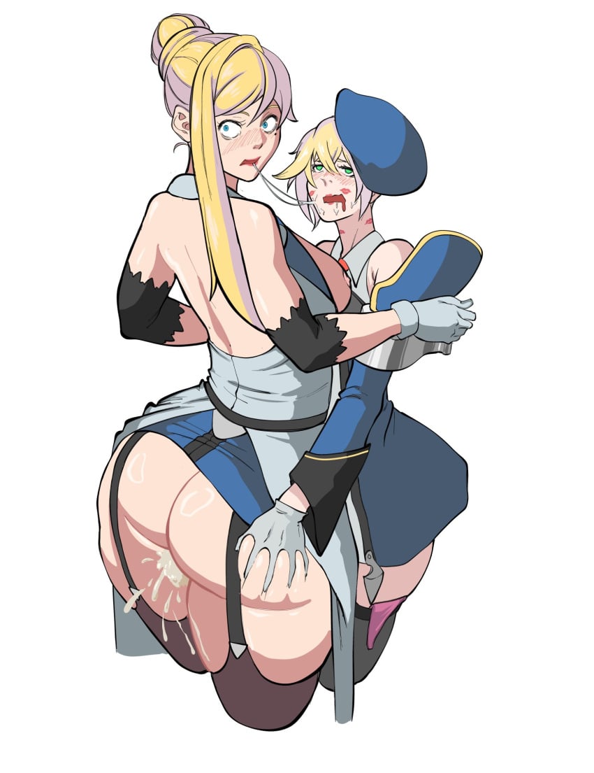 1futa 1girls ass_grab ass_grope blazblue blazblue:_calamity_trigger blazblue:_central_fiction blazblue:_chronophantasma blazblue:_continuum_shift blazblue_remix_heart blonde_hair bottomless breasts butt_grab clothed clothing cum cum_drip cum_in_thighs cum_on_thigh cum_on_thighs duo estella_mckenzie female futa_on_female futanari huge_ass human implied_futanari kiss_mark light-skinned_female light-skinned_futanari light_skin mostly_clothed noel_vermillion octavius_dp short_hair spit spit_trail standing student_and_teacher teacher teacher_and_student thick_thighs thigh_sex thighhighs wide_hips