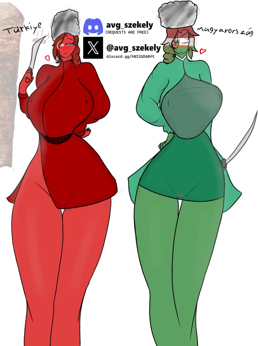 avg_szekely countryhumans countryhumans_girl hungary_(countryhumans) miniskirt tagme thick turkey_(countryhumans) twitter_username