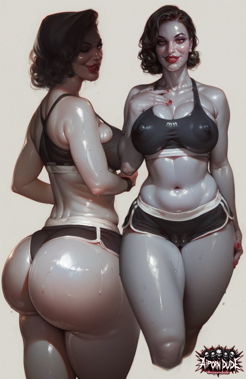 1girls ai_generated aiporndude alcina_dimitrescu ass bbw belly belly_button blush bob_cut breasts cameltoe capcom curvaceous curves curvy curvy_ass curvy_body curvy_female curvy_figure curvy_hips curvy_thighs dark_hair dripping earrings female freckled_skin from_behind gigantic_ass gigantic_butt gigantic_thighs grey_body grey_skin gym_clothes gym_shorts gym_uniform hand_on_breast hand_on_hip hand_up huge_ass huge_breasts huge_butt huge_thighs inviting jewelry large_ass large_breasts large_butt large_thighs legs lips looking_at_viewer looking_back makeup milf nail_polish nails naughty naughty_face naughty_smile navel nipple_bulge one_eye_closed plump plump_ass plump_breasts plump_butt plump_labia plump_lips plump_thighs plump_vulva pose posing presenting presenting_ass presenting_breasts presenting_butt presenting_hindquarters puffy_nipples resident_evil resident_evil_8:_village sabudenego_(style) seductive seductive_eyes seductive_look seductive_mouth seductive_pose seductive_smile shiny shiny_skin short_hair sideboob skindentation smile smiling smiling_at_viewer smirk smirking smirking_at_viewer smug_face smug_smile sports_bra sportswear standing sweat sweating sweaty sweaty_body teeth teeth_visible thick thick_ass thick_butt thick_hips thick_legs thick_lips thick_thighs wet wet_body wet_skin wide_hips wink yellow_eyes