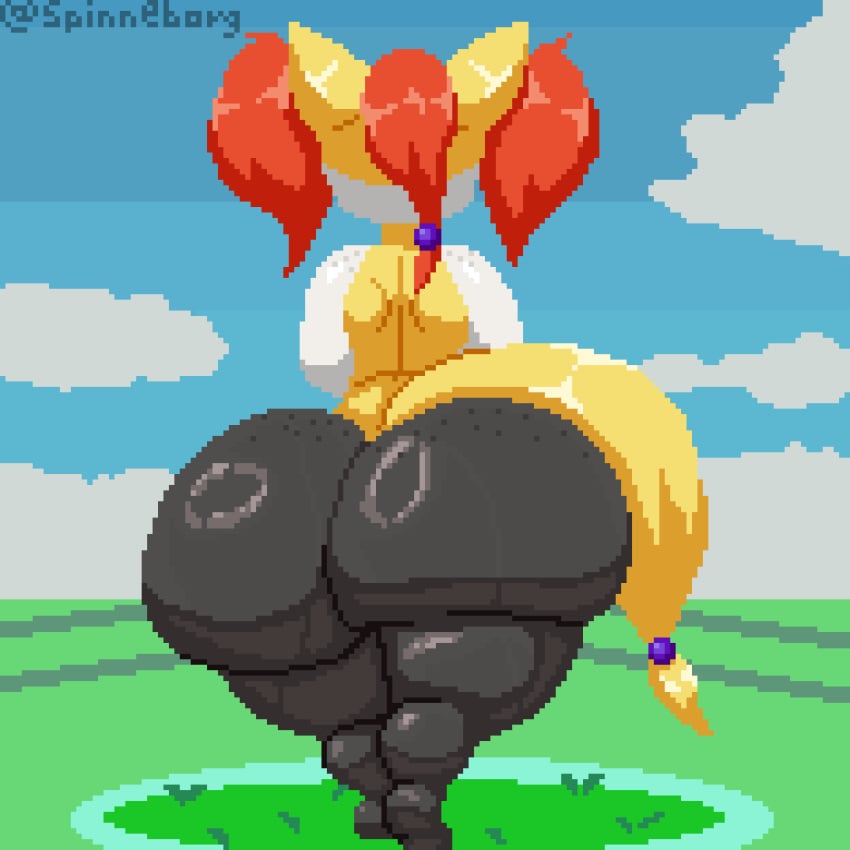 1girls 2d 2d_animation animated anthro ass ass_bigger_than_torso big_ass black_skin books bottom_heavy bouncing_ass braixen bubble_butt butt_crack carrying_object commission dark_skin fat_ass female female_only freckles huge_ass irene_(thixxen) jiggle jiggling_ass large_ass nerd nerdy_female orange_hair pixel_animation pixel_art pokemon pokemon_(species) rear_view solo spinneborg thick_ass thick_thighs thunder_thighs walking wide_hips