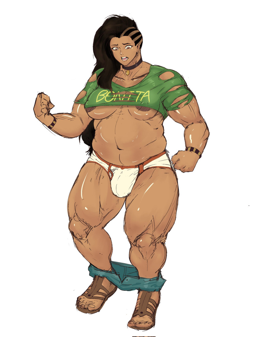 1futa areolae brazilian brazilian_futa briefs bulge capcom chubby clothed clothing dark-skinned_futanari dark_skin futa_only futanari human laura_matsuda masculinization mostly_nude muscular muscular_futanari overweight overweight_futanari snobbyfoxy solo solo_futanari street_fighter strongfat torn_clothes transformation underboob underwear weight_gain