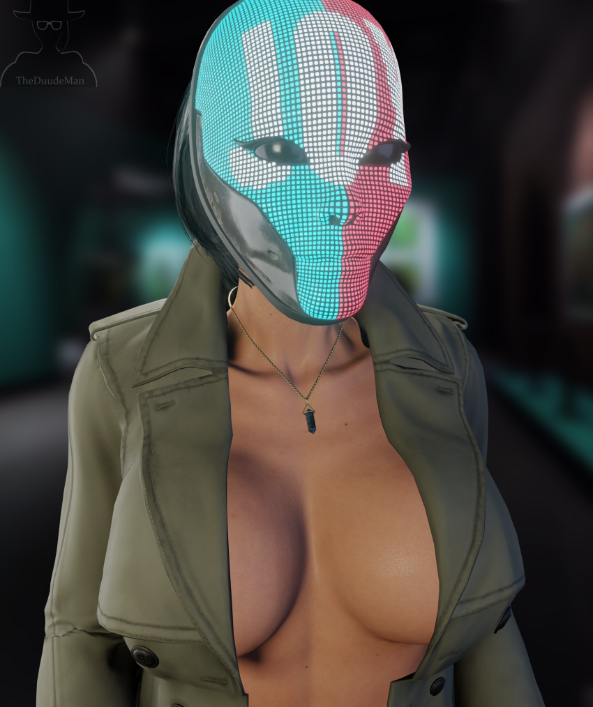 1girls 3d alternate_breast_size asian asian_female big_breasts blender blender_(software) bra breasts bursting_breasts cleavage female female_only game_cg jacket jacket_open joy_(payday) joy_(payday_3) large_breasts looking_at_viewer mask masked_female necklace overkill_software payday payday_(series) payday_3 robber smug smug_face smug_grin suggestive suggestive_look suit theduudeman tight_clothing tight_shirt top_heavy uniform