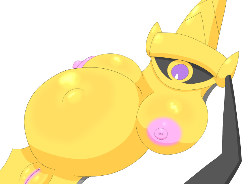 aegislash animate_inanimate anthro big_belly big_breasts daikonryu gigantic_breasts nipples pokémon_(species) pokemon pregnant pussy tagme