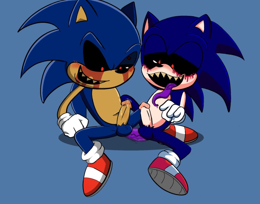 2boys anal ankifun blood blood_on_face blush creepypasta cum demon demon_hedgehog dildo dildo_in_ass dildo_penetration duo ejaculation erection gay genital_fluids genitals gloves male mobian_(species) open_mouth penetration penis red_eyes selfcest sex simple_background smile sonic.exe sonic.exe_(character) sonic.exe_(series) sonic_(series) sonic_the_hedgehog sonic_the_hedgehog_(series) spread_legs teeth testicles tongue tongue_out vibrator vibrator_in_ass yaoi