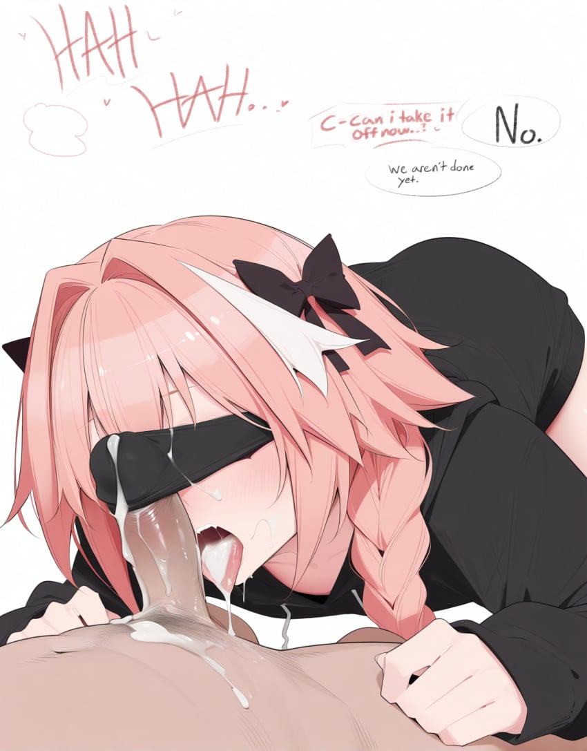 2boys after_fellatio ai_generated astolfo_(fate) big_ass blindfold blush bow braid bukkake cum cum_in_mouth cum_on_blindfold cum_on_face cum_on_tongue erection facial fate/grand_order fate_(series) fellatio femboy femboysub hair_intakes hood hoodie long_hair long_sleeves male_focus multicolored_hair multiple_boys open_mouth oral otoko_no_ko oversized_clothes penis picklepumper pink_hair simple_background solo_focus streaked_hair tongue tongue_out uncensored white_background yaoi