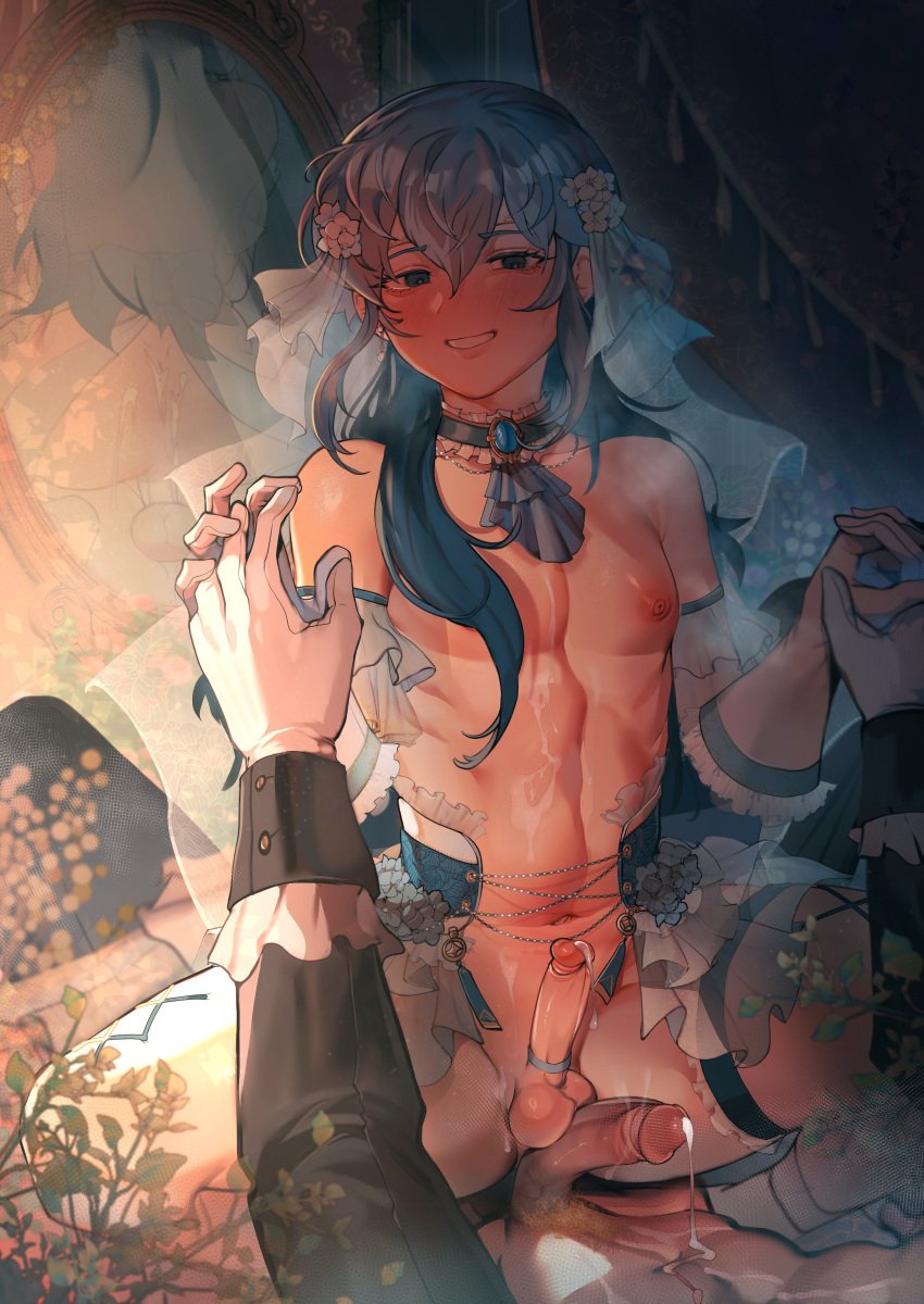 2boys abs absurd_res absurdres adapted_costume after_anal after_sex alternate_hairstyle anal anus ares_(fire_emblem) ascot ass back bare_back bare_midriff bare_shoulders big_ass blue_choker blue_eyes blue_flower blue_hair blue_ribbon blush bow boy_on_top breasts bridal_veil bride buttoned_cuffs buttons byebyefrog byefrog choker circlet collarbone corset cowgirl_position cross-laced_clothes cross-laced_corset crossdressing cum cum_in_pussy cum_inside cum_on_ass cum_on_back cum_on_body cum_on_leg dripping earrings erection eyelashes femboy fire_emblem fire_emblem:_genealogy_of_the_holy_war flower flower_hairpin frilled_choker frilled_gloves frills frottage gem glitter gloves grin groin hair_between_eyes hair_down hair_over_shoulder hair_ribbon half-closed_eyes headband hi_res highres holding_hands indoors jewelry leaf long_hair long_sleeves looking_at_viewer male male_focus male_only male_pubic_hair midriff mirror mirror_reflection multiple_boys naked naked_choker naked_gloves naked_thighhighs navel nintendo nipples nose_blush nude nude_male open_mouth otoko_no_ko pearl_earrings pectorals penis penis_ribbon penis_size_difference penises_touching plant pov pov_hands precum pubic_hair reflection ribbon ribs see-through seliph_(fire_emblem) sex shoulders sidelocks sitting sitting_on_person small_breasts smile solo_focus spread_legs straddling tassel testicles thick_thighs thighhighs thighs underwear variant_set veil waist_bow white_flower white_gloves white_ribbon white_thighhighs yaoi