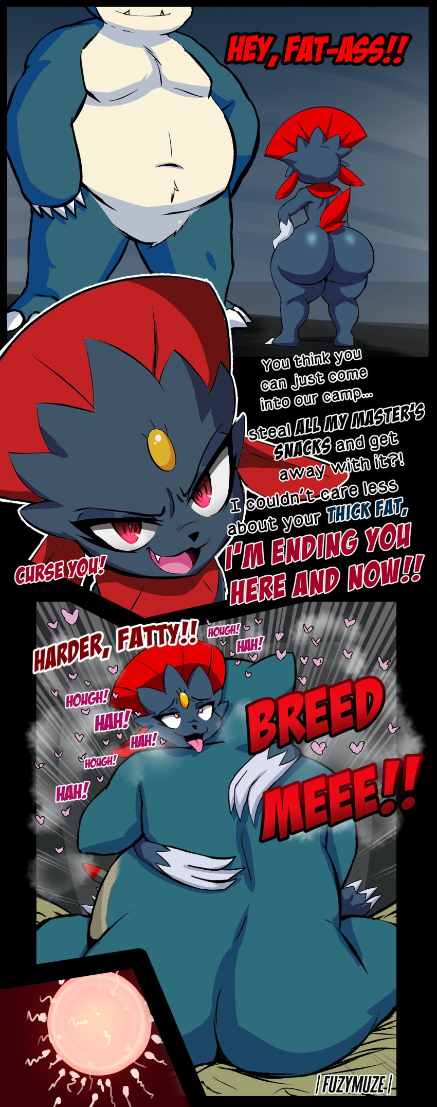 3koma absurd_res anthro ass big_butt blue_body blue_fur cheating claws comic cucked_by_pokemon cuckold cum_request dialogue duo english_text fangs female fur fuzymuze generation_1_pokemon generation_4_pokemon heart_symbol hi_res huge_butt humanoid impregnation infidelity insemination_request instant_loss_2koma male male/female netorare nintendo ntr obese overweight pokemon pokemon_(species) pokephilia short_stack smug snorlax teeth text weavile