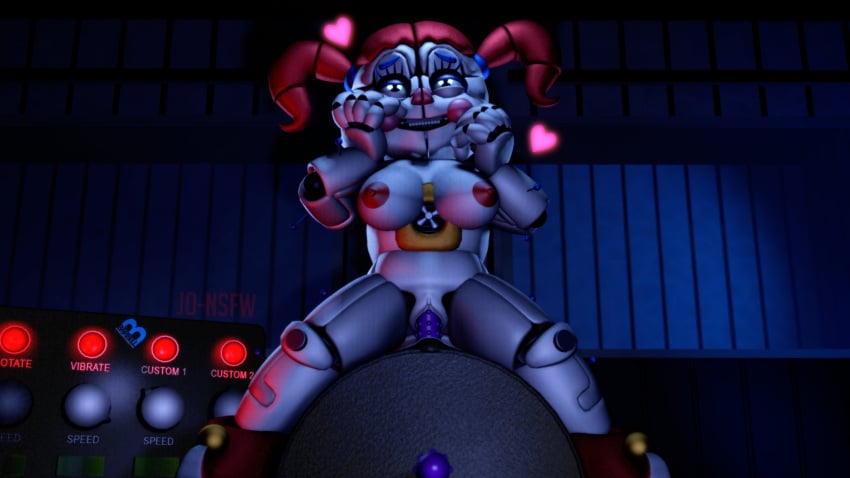 1girls 3d animatronic baby_(fnafsl) big_breasts blue_eyes breasts circus_baby circus_baby_(fnaf) circus_baby_(original) dildo dildo_in_pussy dildo_penetration dildo_riding dildo_sitting female five_nights_at_freddy's five_nights_at_freddy's:_sister_location joeshownsfw naked naked_female nipples no_panties nude nude_female pussy red_hair red_nipples robot robot_girl robot_humanoid twintails vagina vaginal_penetration white_body