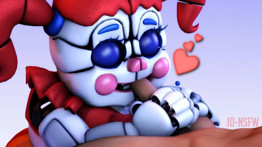 1boy 1girls 3d animatronic baby_(fnafsl) blowjob circus_baby circus_baby_(fnaf) circus_baby_(original) closed_eyes fellatio female five_nights_at_freddy's five_nights_at_freddy's:_sister_location full_color joeshownsfw oral red_hair robot robot_girl robot_humanoid twintails