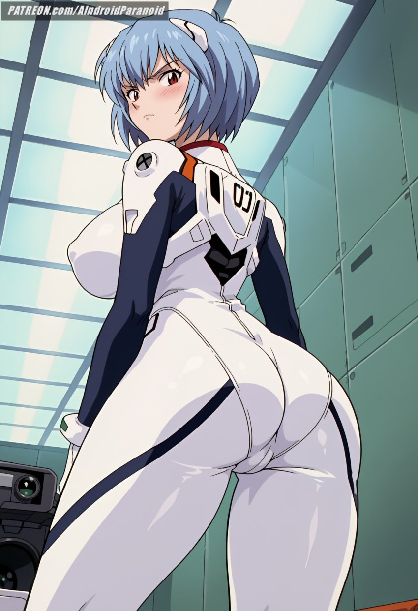 ai_generated aindroidparanoid ass ass_focus ayanami_rei big_ass big_breasts big_butt blue_hair bodysuit busty cameltoe curvy cute fat_ass female female_only from_behind hips huge_ass huge_breasts indoors large_ass large_breasts legs narrow_waist neon_genesis_evangelion pilot_suit rei_ayanami short_hair slim_waist stable_diffusion tagme thick_ass thick_thighs voluptuous waist wide_hips